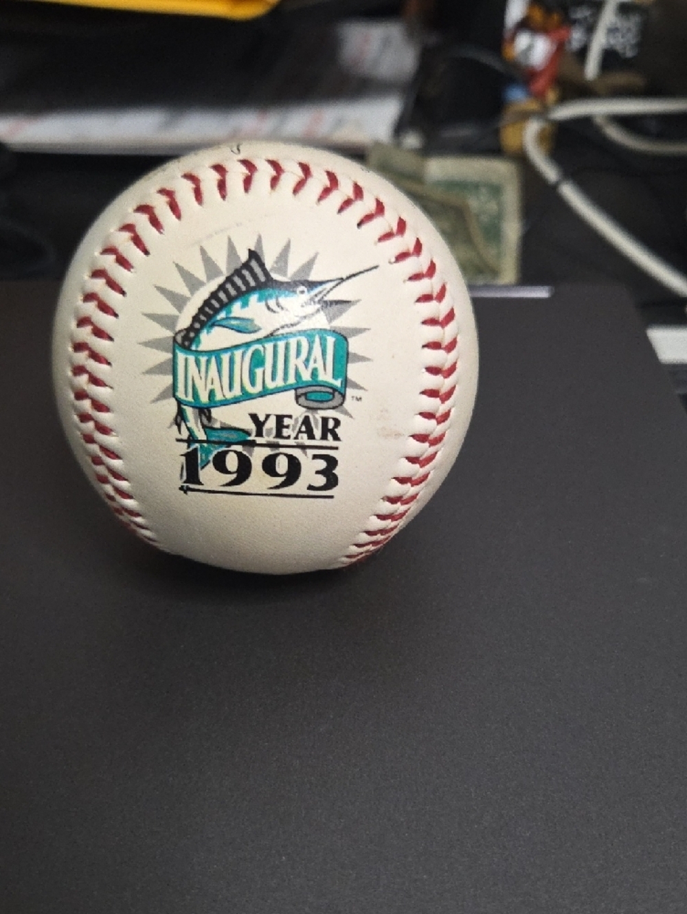 Autographed Promotional Baseball with Red Stitching - Picture 2 of 4